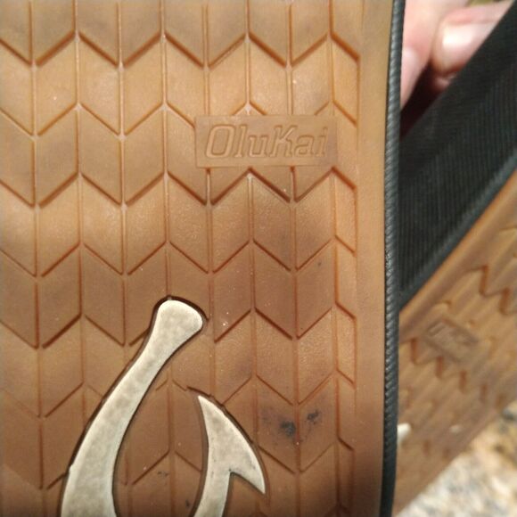 Olukai Koko'o Men's Flip Flop Sandal Black/Dark Shadow 10493-406C Men's Size 13 - Picture 12 of 12